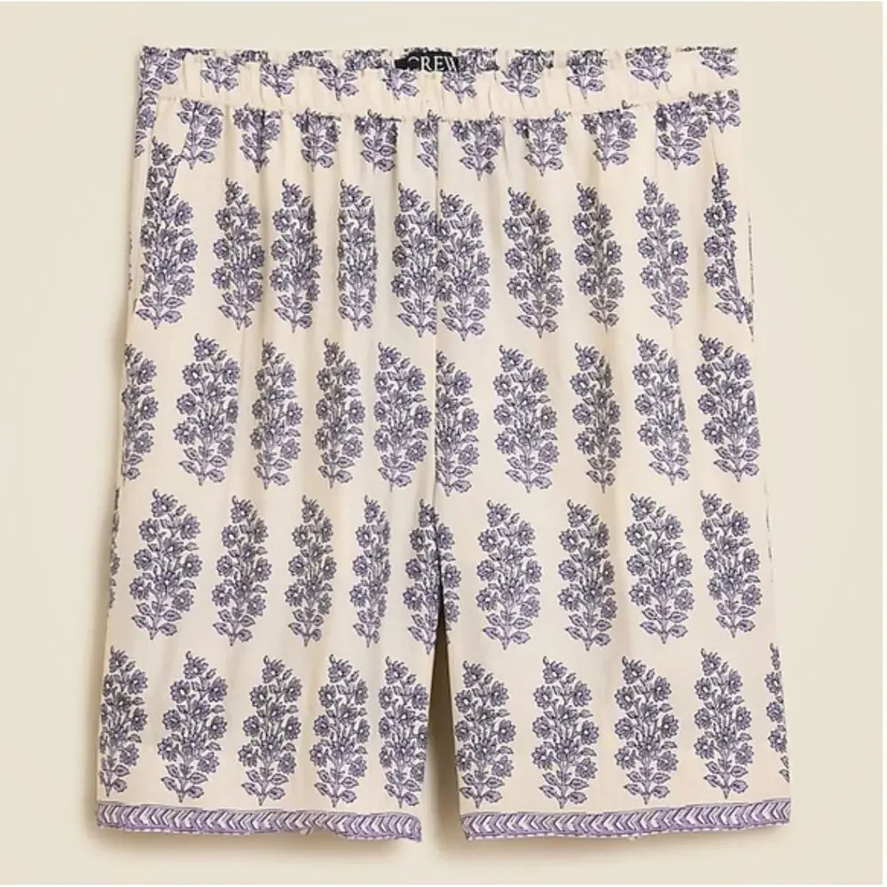 NWT J Crew Stratus Shorts XXS 2XS Purple Lilac Print CK095 J.Crew Floral Resort